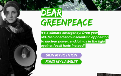 “Dear Greenpeace” : la campagne d’Ia Anstoot pour faire renoncer à l’antinucléarisme